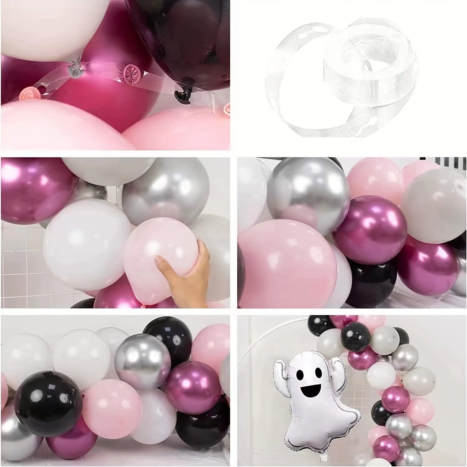 Halloween Balloon Garland Arch Kit with Skull Balloons