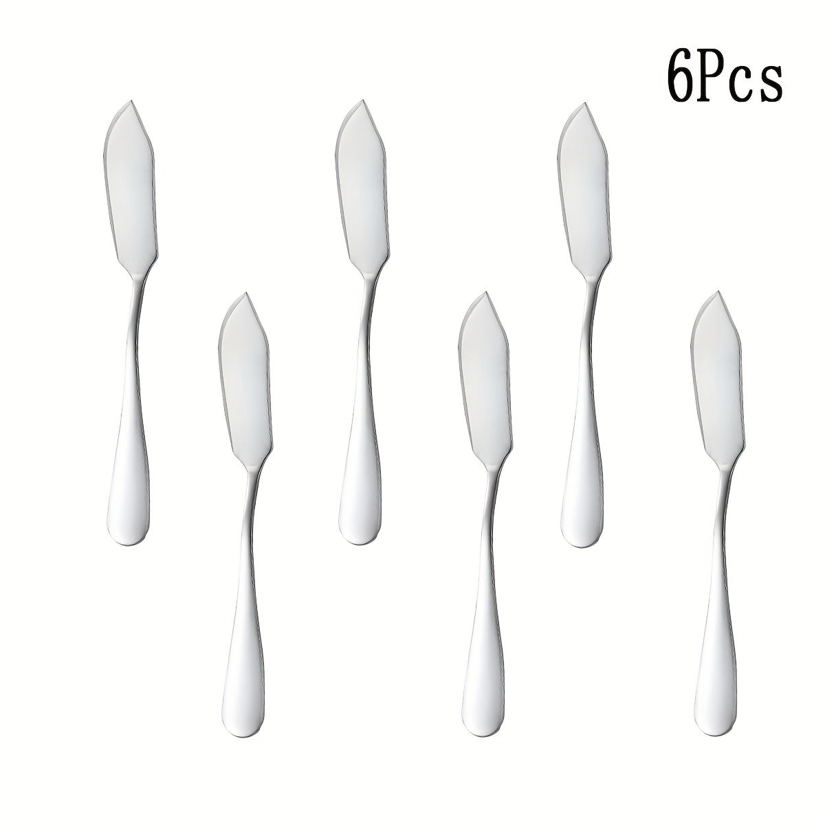 6Pcs Stainless Steel Cheese Spreader Butter Cream Spatula