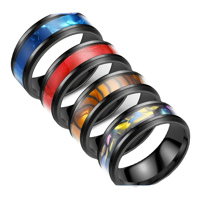Stainless Steel Ring For Men Wedding Band Engagement Artificial Jewelry