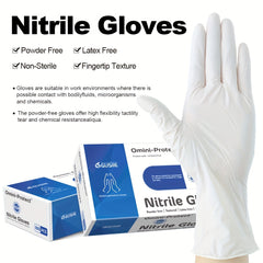 100pcs 4.5 Mil Nitrile Gloves Disposable Powder & Latex Free