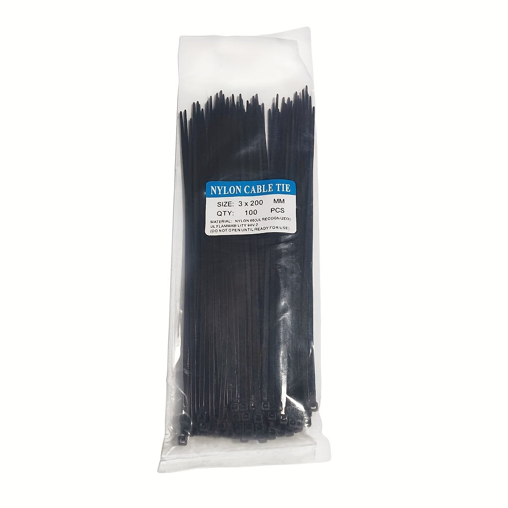 100pcs Self Locking Cable Tie With Binding Size Plastic And Binding Tape