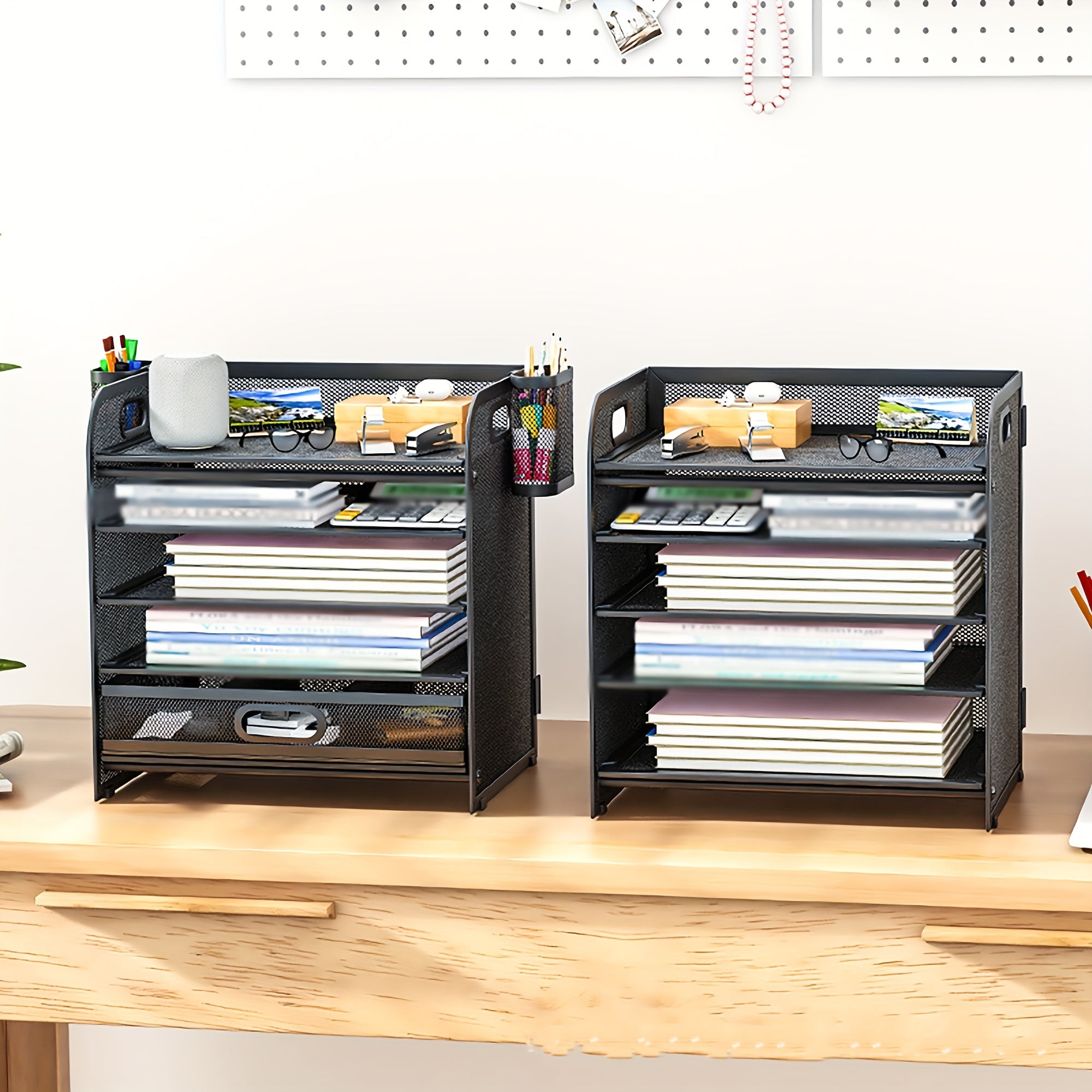 Desktop File Storage Rack for Office and Study