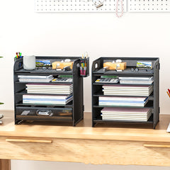 Desktop File Storage Rack for Office and Study
