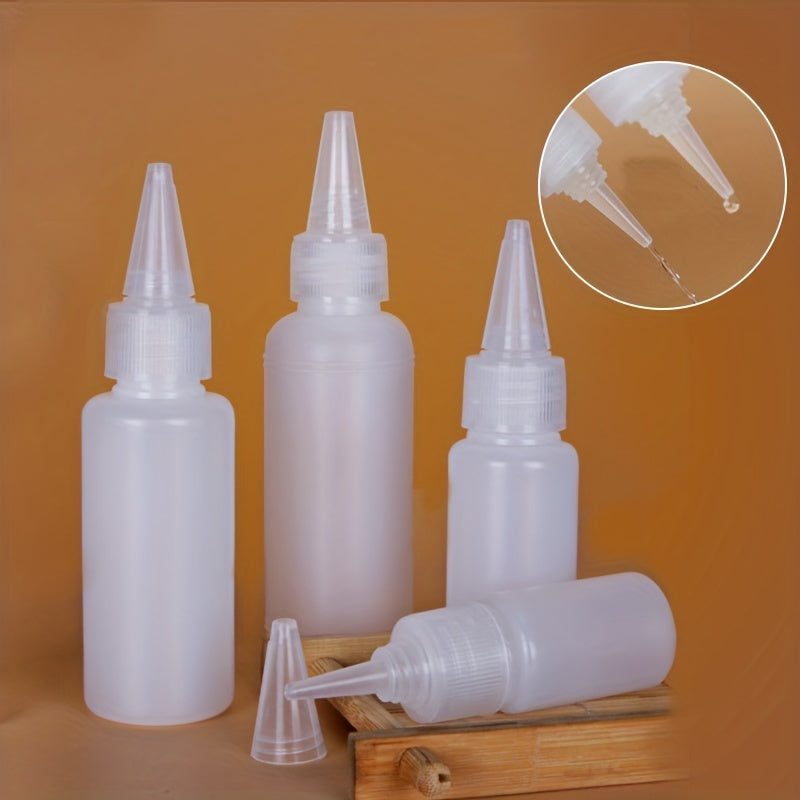 5pcs 30ml Pointed Nose Bottle PE Pigment Ink Extrusion Soft Sealing Drip Bottle