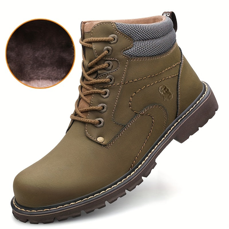Men's Winter Work Boots Non-Slip Insulated Warm Outdoor Hiking