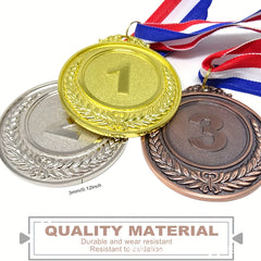 12pcs Olympic Style Award Medals with Neck Ribbon
