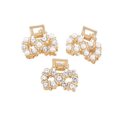 Sweet Mini Metal Claw Clip With Pearl Barrettes Hairpins Hair Accessories