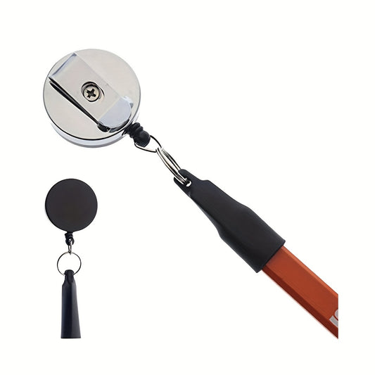 2pcs Retractable Pen Holder Metal Belt Clip for Markers & Pencils