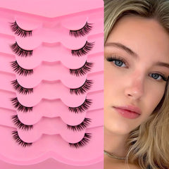 7 Pairs Cat Eye Lashes Cluster Fluffy Natural Faux Mink False Eyelashes