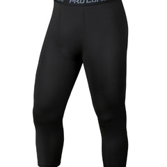 Men's Stripe Compression Pants Active High Stretch Trousers
