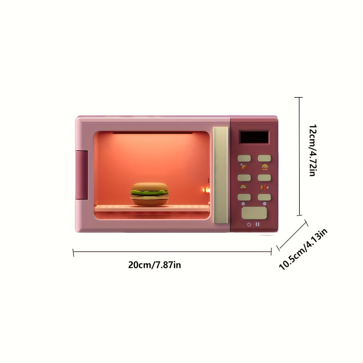 23pcs Kids' Mini Kitchen Microwave Set DIY Cooking Fun Birthday Gift