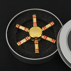 Zinc Alloy Fidget Spinner Golden Red Hand Gyroscope