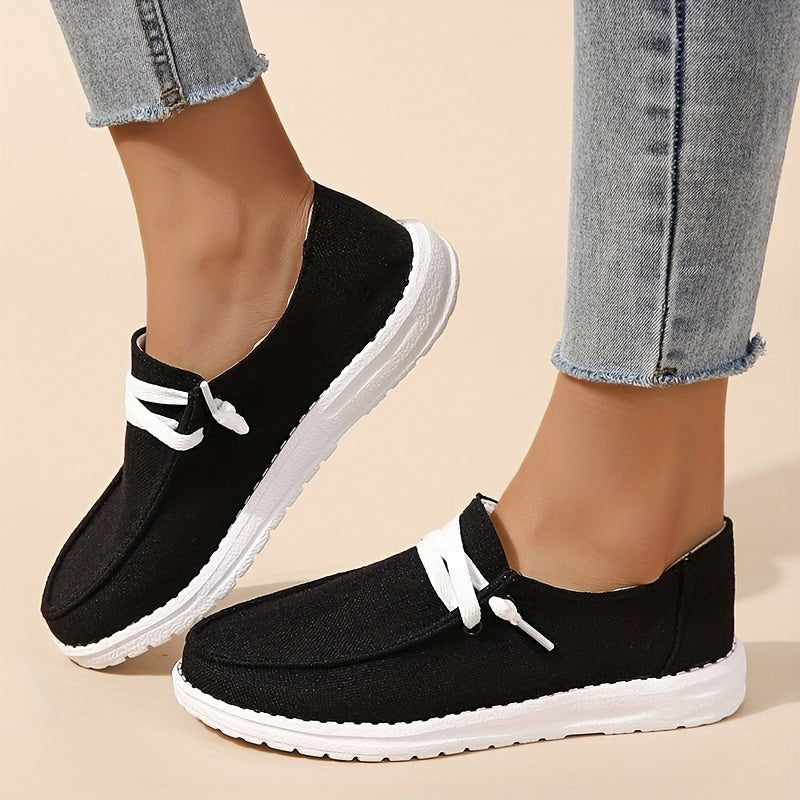 Women's Canvas Slip-On Loafers Casual Walking Sneakers