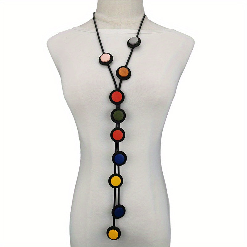 Y Shaped Long Pendant Necklace Bohemian Accessories Party Clothing Neck Jewelry