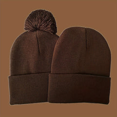 2 Pack Knitted Hat Men's Outdoor Casual Warm Beanie