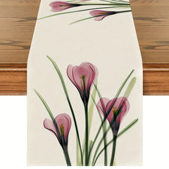 Polyester Rectangle Table Runner Balinese Pleated Holiday Decoration