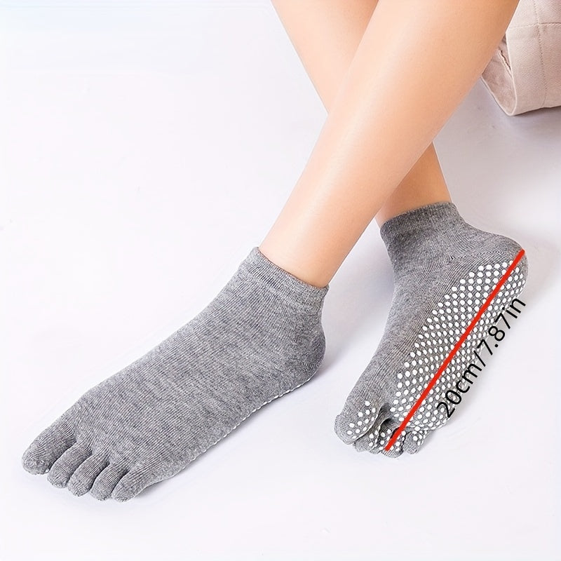 Solid Toe Non-Slip Yoga Socks for Women