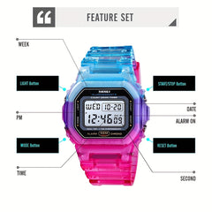 Unisex Block Electronic Watch Waterproof LED Sports Digital Watch