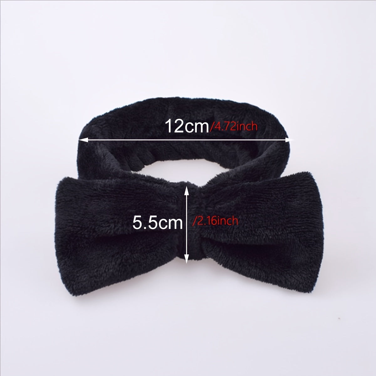 Soft Headband Elastic Bowknot Coral Fleece Head Wrap for Skincare Makeup