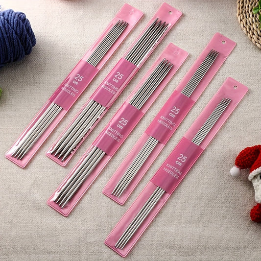 Stainless Steel Double Pointed Needle Gauge Measuring Tool Short Needle Kit