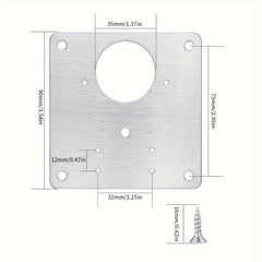 2pcs Stainless Steel Cabinet Hinge Repair Plate with Mounting Screws