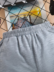 Girl's Letter Print High Waist Track Shorts With Pocket