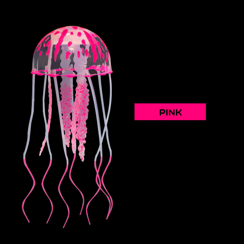 Glowing Jellyfish Aquarium Ornament Artificial Swim Effect Fish Tank Decor