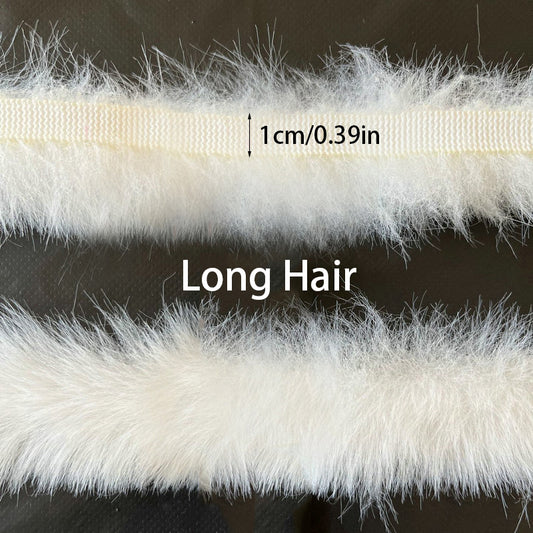 1pc Rex Rabbit Fur Strip Christmas Decoration Cape DIY Accessories