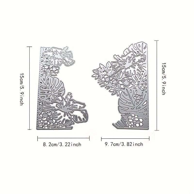 2pcs Flower Metal Cutting Dies DIY Spring Craft Decoration Stencil Mold