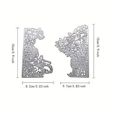 2pcs Flower Metal Cutting Dies DIY Spring Craft Decoration Stencil Mold