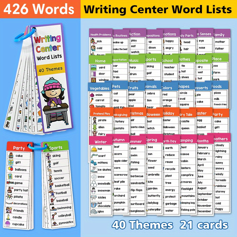 Halloween Sight Word Flash Cards for Kids Learning Reading - Set of 40 Themes
