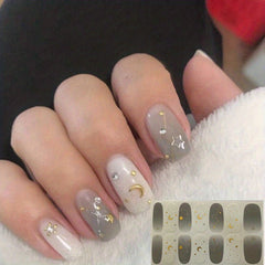 1pcs Nail Wraps Full Cover Nail Stickers With Nail Rubbing Strips