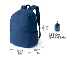 Lightweight Solid Backpack Casual Rucksack Travel Storage Bag