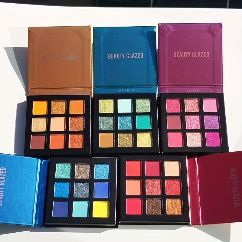 9-Color Waterproof Eyeshadow Palette Rich Matte Shimmer Shades
