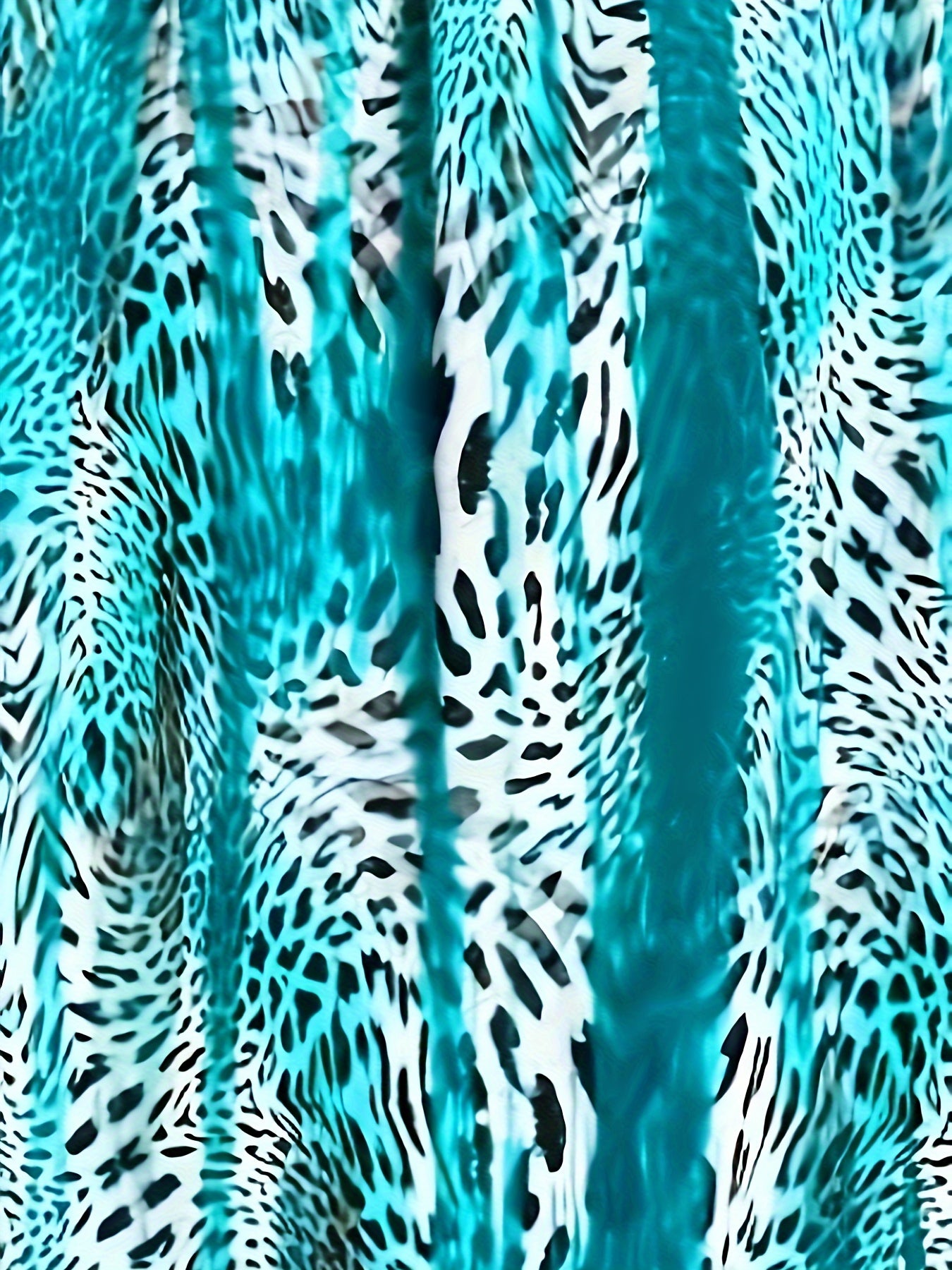  Modest Tankini Set Women's Plus Leopard Print V Neck Ring Linked Tank
