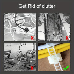 25pcs Adjustable Cable Organizer Clip Self Adhesive Tape Holder Cable Management