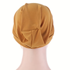 Solid Turban Lightweight Head Scarf Ramadan Head Wrap Beanie Cap