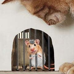 2pcs Funny Mouse Stickers Waterproof Adhesive Decoration