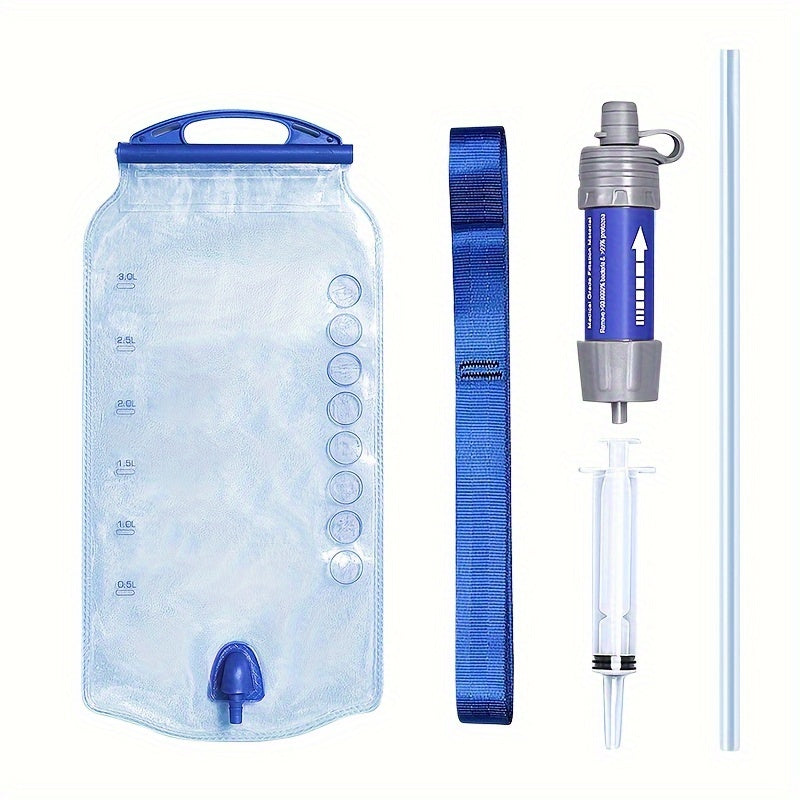 Portable Water Filter Straw with Water Bag