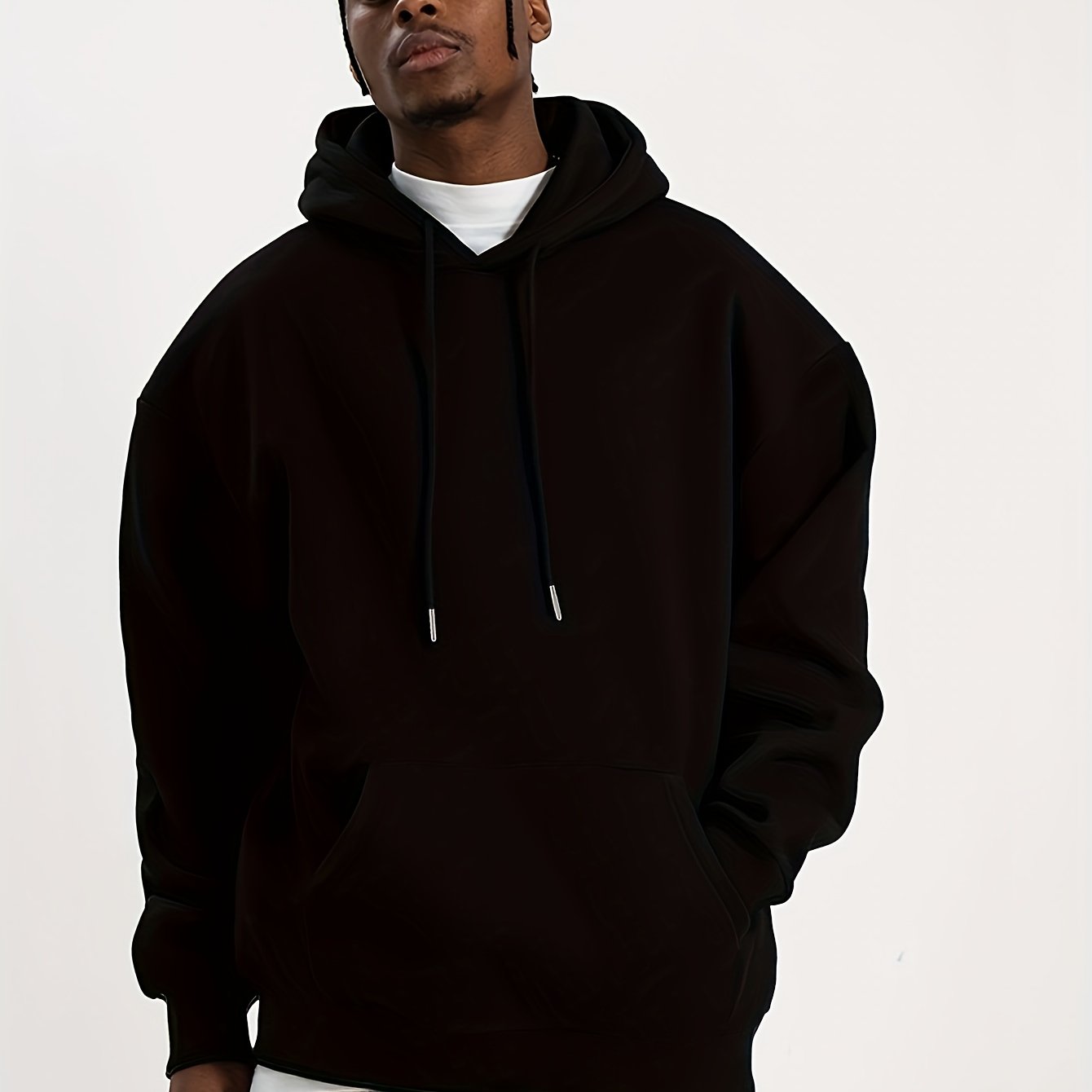 Men's Warm Fleece Hoodie with Kangaroo Pocket