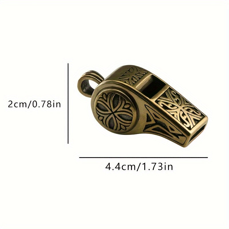 Pure Copper Cross Whistle Outdoor Survival Tool Whistle