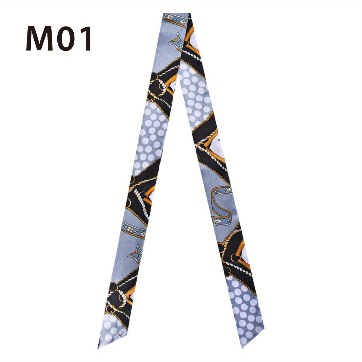 French Style Twilly Scarf Long Ribbon Neckerchief
