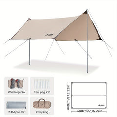 Waterproof Canopy Tent Awning for Camping - 4 Person