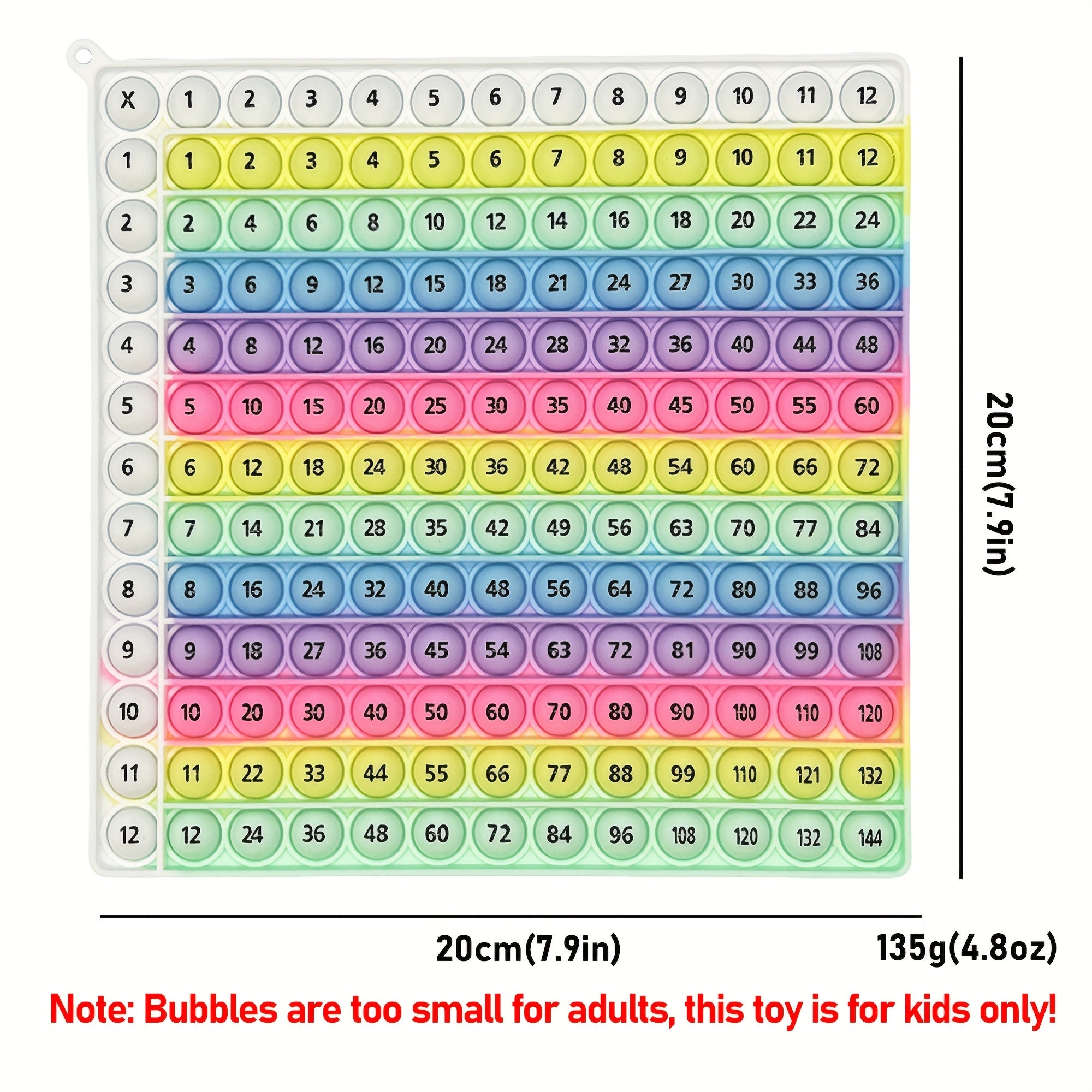 Legendstar 1 12 Multiplication Math Fidget Toy & Number Bubbles Board Game