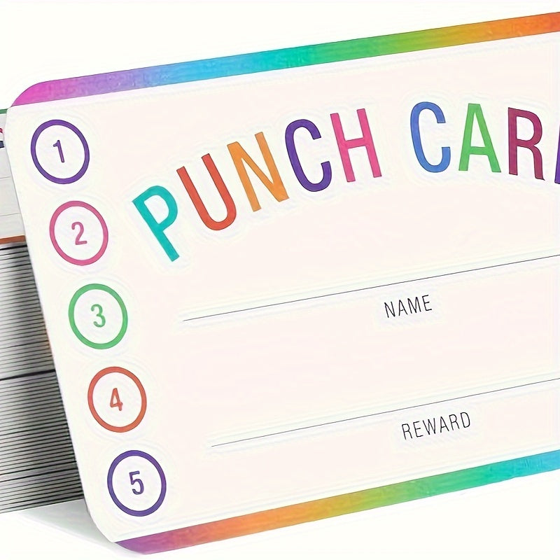50pcs Punch Cards for Classroom Behavior Rewards & Motivation