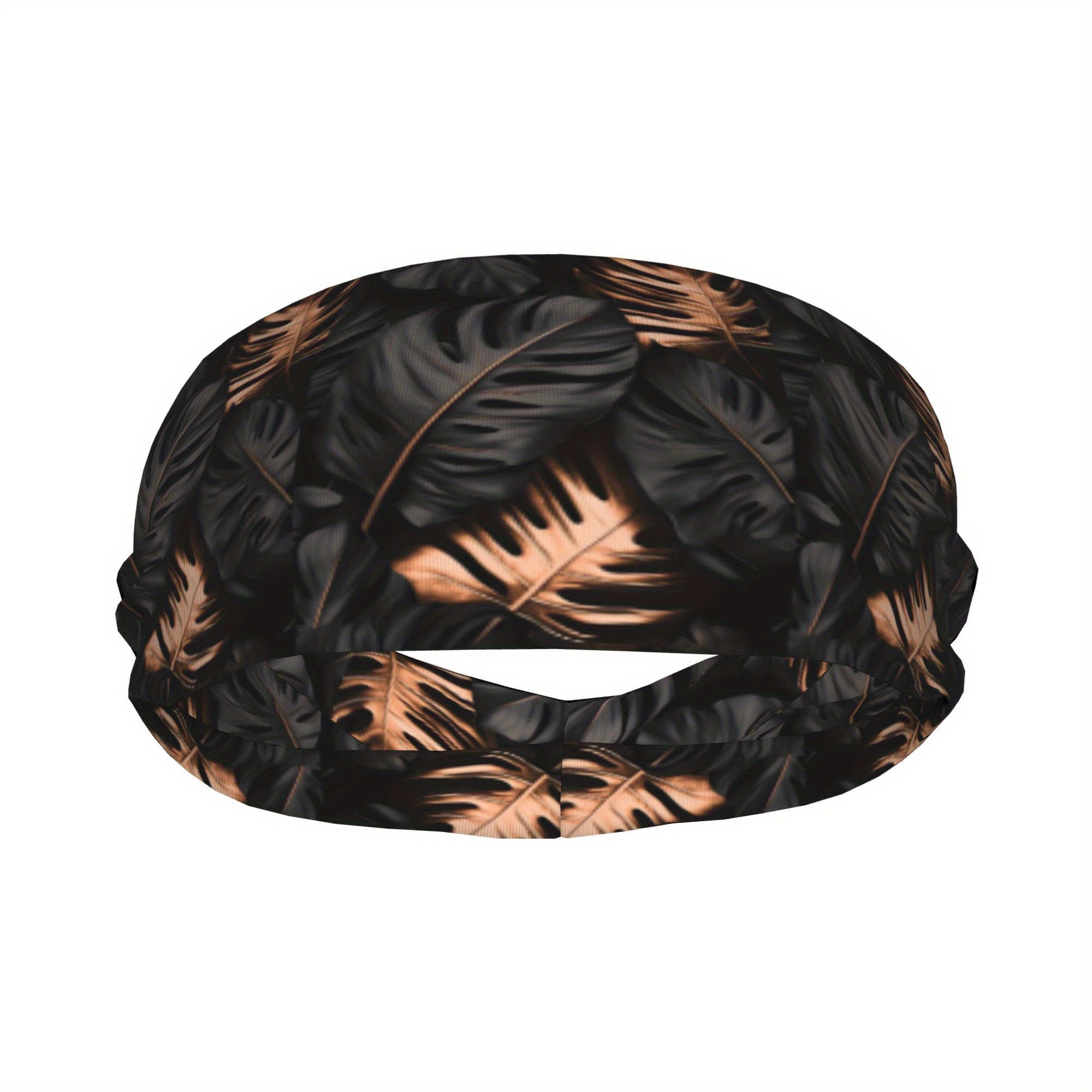 Unisex Tropical Leaf Sports Headband for Yoga Gym Running