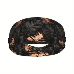 Unisex Tropical Leaf Sports Headband for Yoga Gym Running