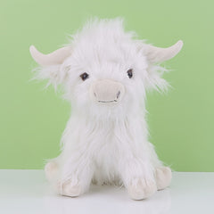 Highland Cow Plush Toy Long Hair Cow Doll Pillow Toy