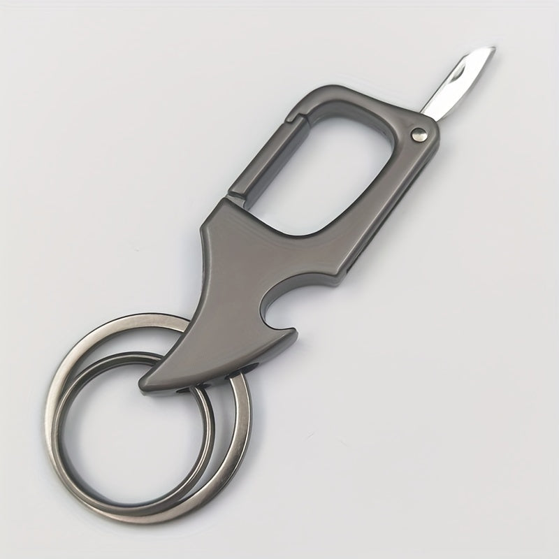Pocket Keychain With Bottle Opener Metal Keyring Waist Hanging Buckle