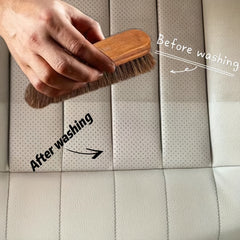 Car Wash Brush Horsehair Wooden Brush for Detailing Polishing Buffing Cleaning